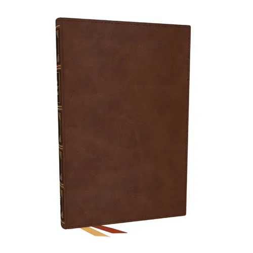 Nkjv, Thinline Bible, Large Print, Brown Leathersoft, Red Letter, Comfort Print: Holy Bible, New King James Version