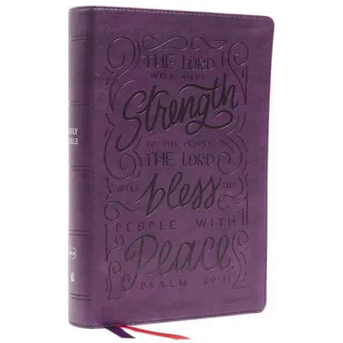 Nkjv, Giant Print Center-Column Reference Bible, Verse Art Cover Collection, Leathersoft, Purple, Thumb Indexed, Red Letter, Comfort Print: Holy Bible