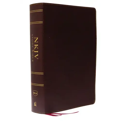 NKJV Study Bible, Bonded Leather, Burgundy, Full-Color, Comfort Print: The Complete Resource for Studying God's Word