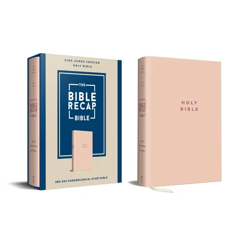 The Bible Recap 365-Day Chronological Study Bible: King James Version--Imitation Leather, Pink