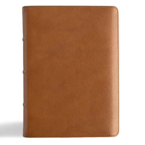 CSB He Reads Truth Bible, Holman Handcrafted Collection, Saddle Brown Premium Calfskin