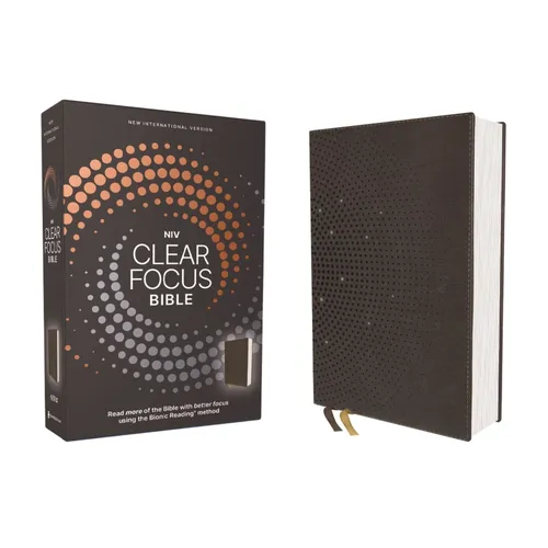 Niv, Clear Focus Bible, Leathersoft, Charcoal Brown: Read More of the Bible with Better Focus
