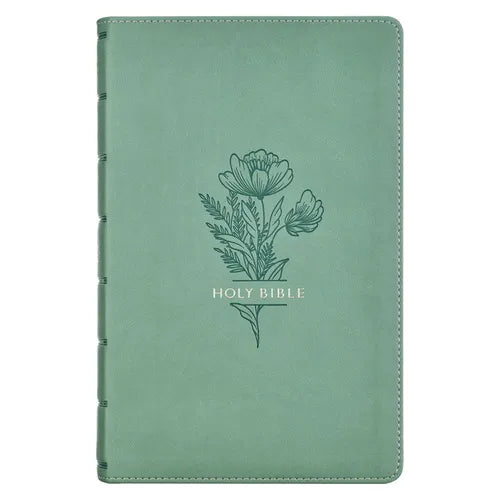 KJV Bible Giant Print Standard-Size Faux Leather, Teal