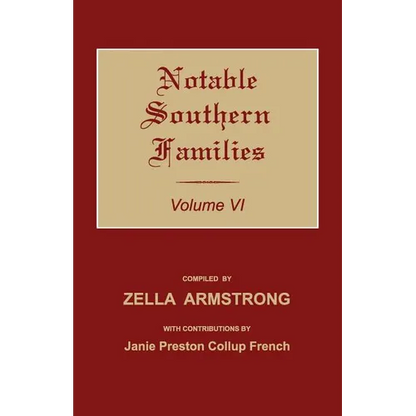 Notable Southern Families. Volume VI - Paperback