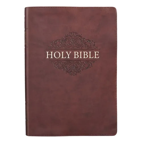 KJV Bible Super Giant Print (Faux Leather, Chestnut Brown)
