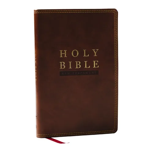 NKJV Super Giant Print New Testament, Brown Leathersoft, Red Letter, Comfort Print
