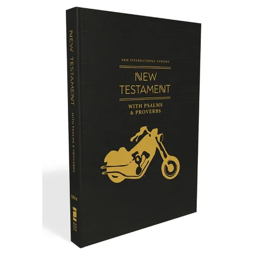 Niv, New Testament with Psalms and Proverbs, Pocket-Sized, Paperback, Black Motorcycle, Comfort Print