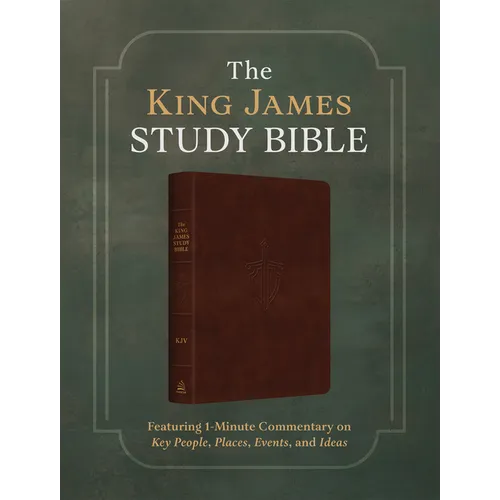 The King James Study Bible: Featuring 1-Minute Commentary on Key People, Places, Events, and Ideas [Men's Cover]