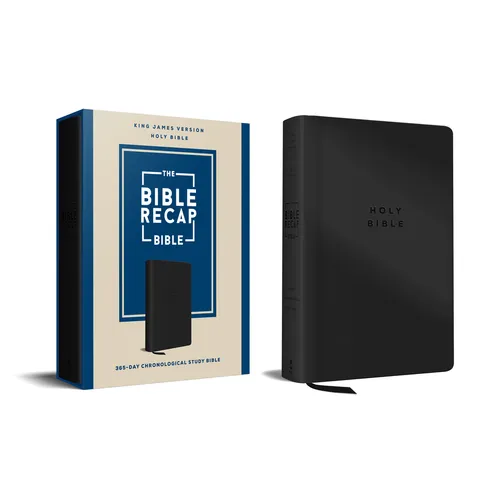The Bible Recap 365-Day Chronological Study Bible: King James Version--Imitation Leather, Black