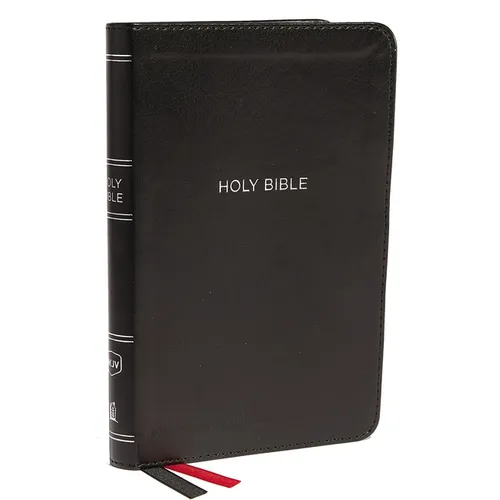NKJV, Thinline Bible, Compact, Imitation Leather, Black, Red Letter Edition