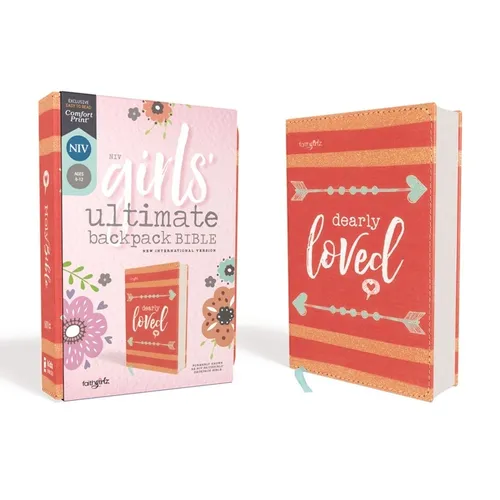 Niv, Girls' Ultimate Backpack Bible, Faithgirlz Edition, Compact, Flexcover, Coral, Red Letter Edition, Comfort Print