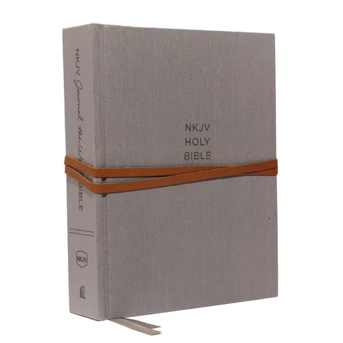 NKJV, Journal the Word Bible, Hardcover, Gray, Red Letter Edition, Comfort Print: Reflect, Journal, or Create Art Next to Your Favorite Verses