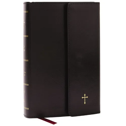 NKJV Compact Paragraph-Style Bible W/ 43,000 Cross References, Black Leatherflex W/ Magnetic Flap, Red Letter, Comfort Print: Holy Bible, New King Jam