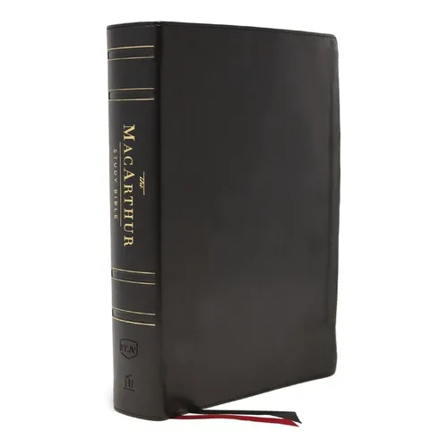 Nkjv, MacArthur Study Bible, Black Genuine Leather, Thumb-Indexed, Comfort Print: Unleashing God's Truth One Verse at a Time (Holy Bible, New King Jam