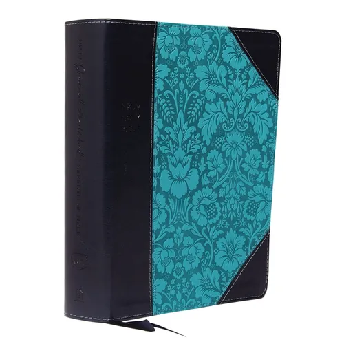 NKJV, Journal the Word Reference Bible, Imitation Leather, Blue, Red Letter Edition, Comfort Print: Let Scripture Explain Scripture. Reflect on What Y