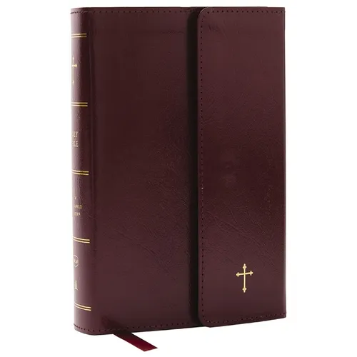 NKJV Compact Paragraph-Style Bible W/ 43,000 Cross References, Burgundy Leatherflex W/ Magnetic Flap, Red Letter, Comfort Print: Holy Bible, New King