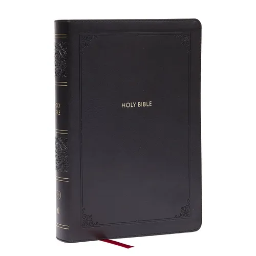 KJV Giant Print End-Of-Verse Reference Bible, Black Leathersoft, Red Letter, Comfort Print (Thumb Indexed)