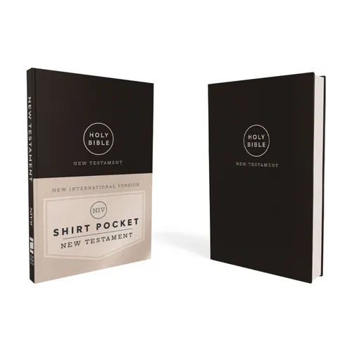 Niv, Shirt Pocket New Testament, Leathersoft, Black, Comfort Print