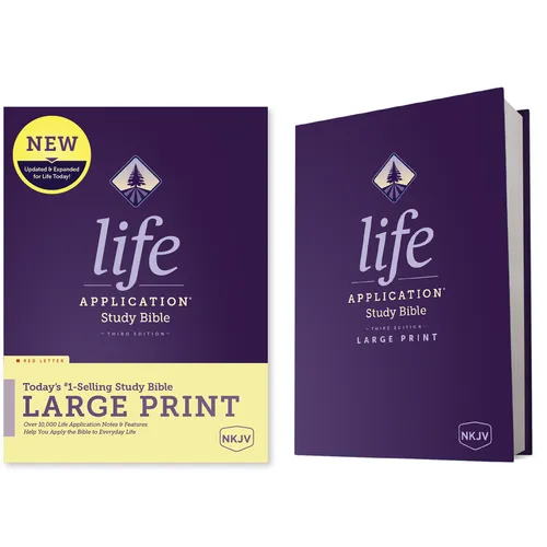 NKJV Life Application Study Bible, Third Edition, Large Print (Hardcover, Red Letter)
