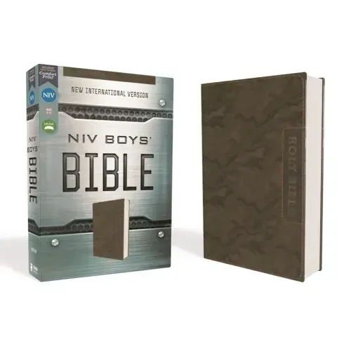 Niv, Boys' Bible, Leathersoft, Brown Camo, Comfort Print