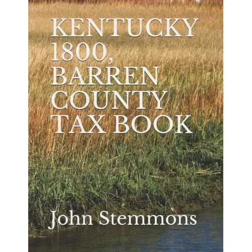 Kentucky 1800, Barren County Tax Book