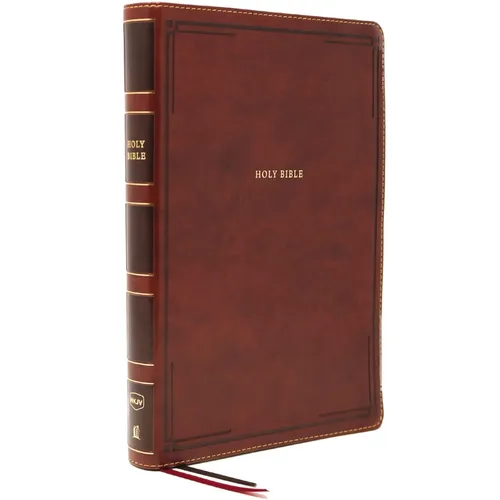 Nkjv, Thinline Bible, Giant Print, Leathersoft, Brown, Thumb Indexed, Red Letter Edition, Comfort Print: Holy Bible, New King James Version