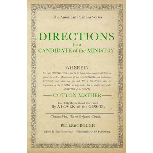 Directions for a Candidate of the Ministry