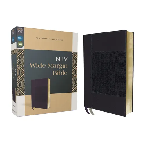 Niv, Wide Margin Bible (a Bible That Welcomes Note-Taking), Leathersoft, Navy, Red Letter, Comfort Print