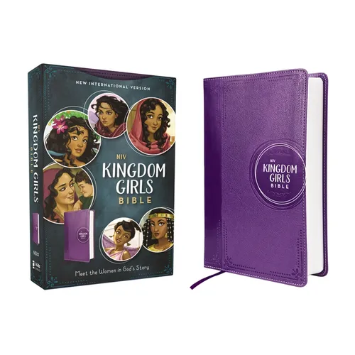 Niv, Kingdom Girls Bible, Full Color, Leathersoft, Purple, Comfort Print: Meet the Women in God's Story (Best Gift for Girls Ages 8-12 to Build Faith,