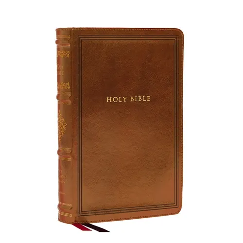 NKJV Large Print Reference Bible, Brown Leathersoft, Red Letter, Comfort Print (Sovereign Collection): Holy Bible, New King James Version