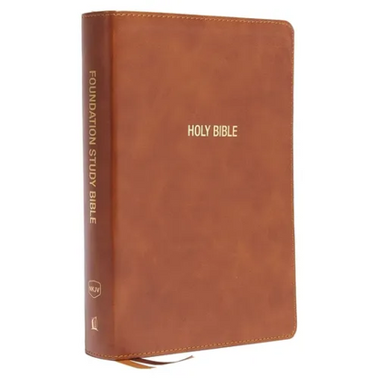 Nkjv, Foundation Study Bible, Large Print, Leathersoft, Brown, Red Letter, Thumb Indexed, Comfort Print: Holy Bible, New King James Version