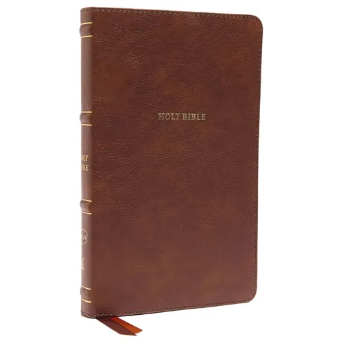 Nkjv, Thinline Bible, Leathersoft, Brown, Red Letter Edition, Comfort Print: Holy Bible, New King James Version