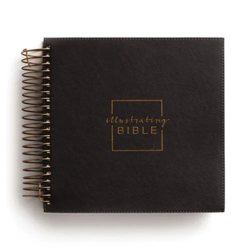 Illustrating Bible NIV - Spiral Bound Bible Journal, Dark Gray