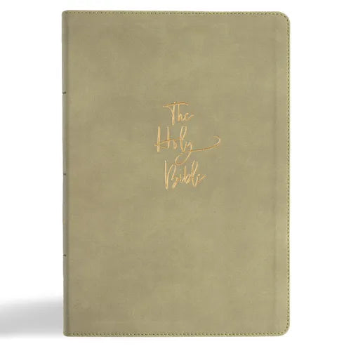 KJV Super Giant Print Reference Bible, Sage Suedesoft Leathertouch