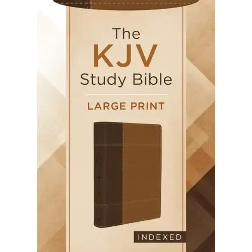The KJV Study Bible, Large Print (Indexed) [Copper Cross]