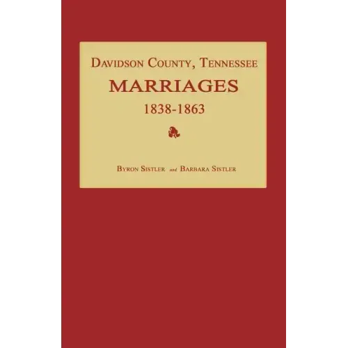 Davidson County, Tennessee, Marriages 1838-1863
