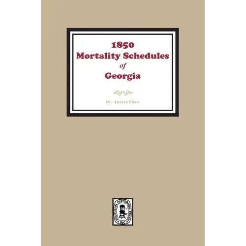 1850 Georgia Mortality Schedules or Census