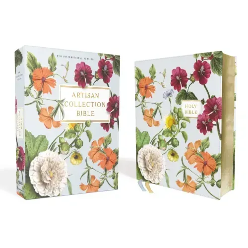 Niv, Artisan Collection Bible, Leathersoft, Blue Floral, Red Letter Edition, Comfort Print