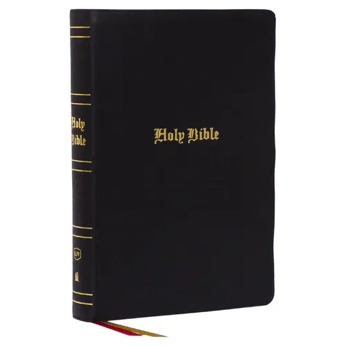 KJV Holy Bible: Super Giant Print with 43,000 Cross References, Black Genuine Leather, Red Letter, Comfort Print (Thumb Indexed): King James Version