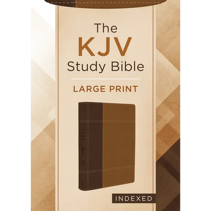 The KJV Study Bible, Large Print (Indexed) [Copper Cross]