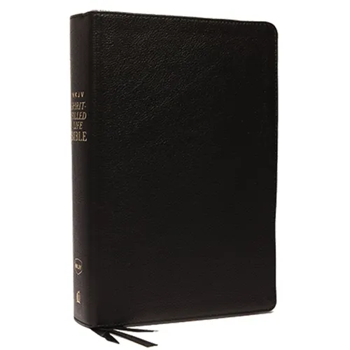NKJV, Spirit-Filled Life Bible, Third Edition, Genuine Leather, Black Indexed, Red Letter Edition, Comfort Print: Kingdom Equipping Through the Power