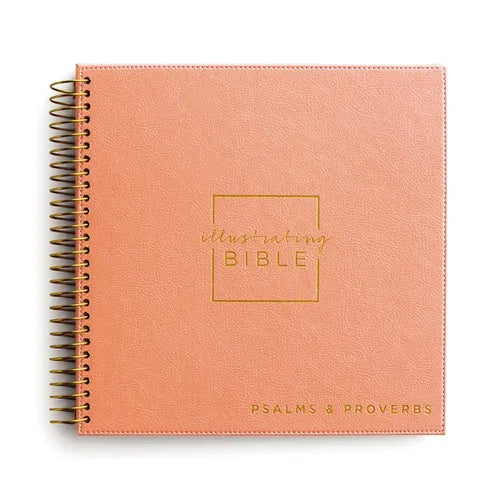 Niv, Spiral-Bound Illustrating Bible: Psalms and Proverbs, Leathersoft Spiral, Coral: Draw, Write, and Reflect Your Way Through Scripture
