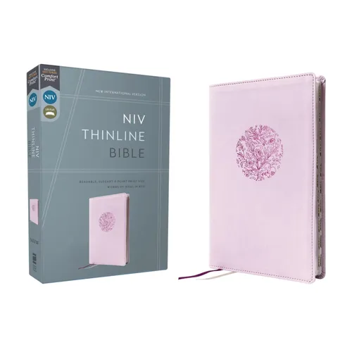 Niv, Thinline Bible, Leathersoft, Purple, Red Letter, Thumb Indexed, Comfort Print