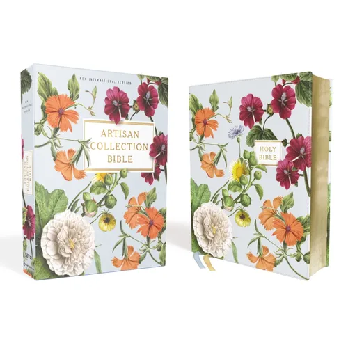 Niv, Artisan Collection Bible, Leathersoft, Blue Floral, Red Letter Edition, Comfort Print