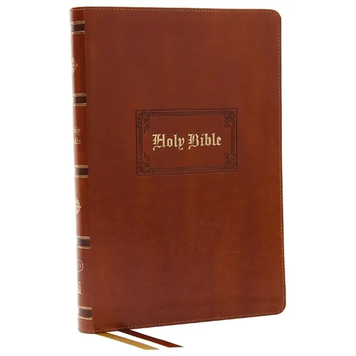 KJV Holy Bible: Giant Print Thinline Bible, Tan Leathersoft, Red Letter, Comfort Print: King James Version (Vintage Series)