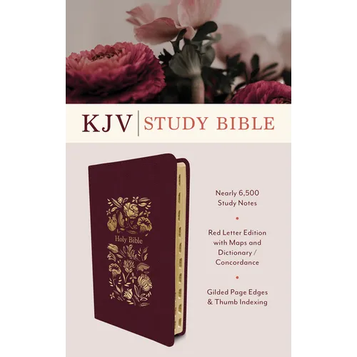 The KJV Study Bible, Indexed [Crimson Bouquet]