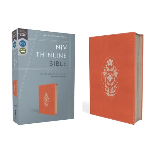 Niv, Thinline Bible, Leathersoft, Coral, Zippered, Red Letter, Comfort Print