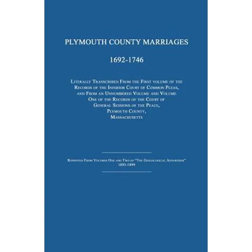 Plymouth County Marriages 1692-1746