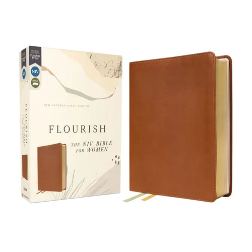 Flourish: The NIV Bible for Women, Leathersoft, Brown, Comfort Print